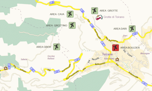 Arrampicata toirano pareti